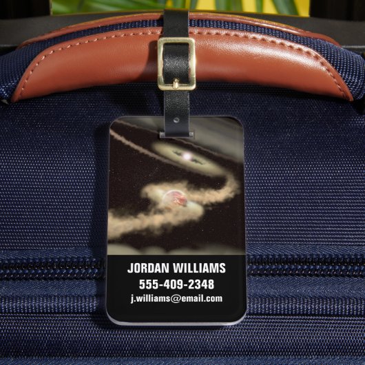 Twee gasreus-exoplaneten die om een jonge ster dra bagagelabel (Voorkant Insitu 2)