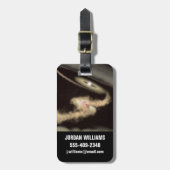 Twee gasreus-exoplaneten die om een jonge ster dra bagagelabel (Voorkant verticaal)