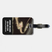 Twee gasreus-exoplaneten die om een jonge ster dra bagagelabel (Achterkant horizontaal)