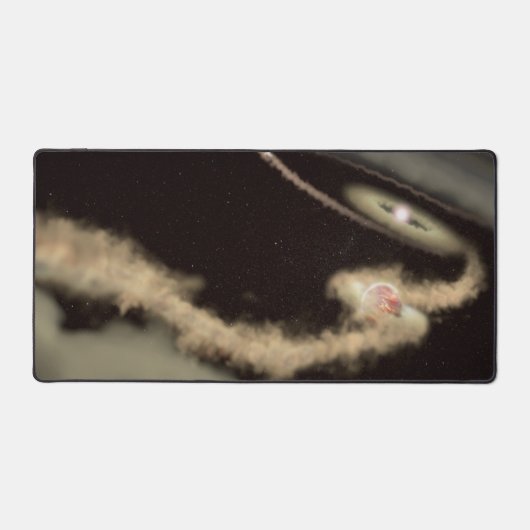 Twee gasreus-exoplaneten die om een jonge ster dra bureaumat (Voorkant)