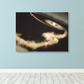 Twee gasreus-exoplaneten die om een jonge ster dra canvas afdruk (Insitu (Houten vloer))