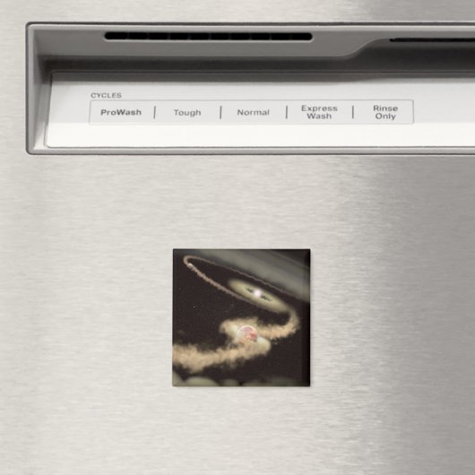 Twee gasreus-exoplaneten die om een jonge ster dra magneet (Insitu (Vaatwasser))