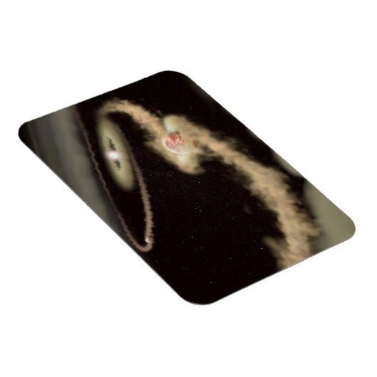 Twee gasreus-exoplaneten die om een jonge ster dra magneet (Rechterzijde)