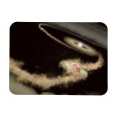 Twee gasreus-exoplaneten die om een jonge ster dra magneet (Horizontaal)