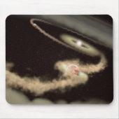 Twee gasreus-exoplaneten die om een jonge ster dra muismat (Voorkant)