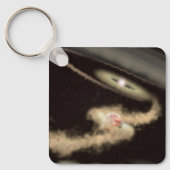 Twee gasreus-exoplaneten die om een jonge ster dra sleutelhanger (Voorkant)