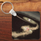 Twee gasreus-exoplaneten die om een jonge ster dra sleutelhanger (Voorkant)