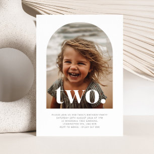 Twee gebogen foto verjaardag kaart