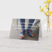 Twee gebroken benen gips foto aangepaste tekst kaart (Gele Bloem)