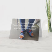 Twee gebroken benen gips foto aangepaste tekst kaart (Voorkant)