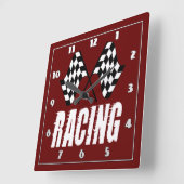 Twee gecheckte racevlaggen voor de wedstrijd 1 T Vierkante Klok (Hoek)