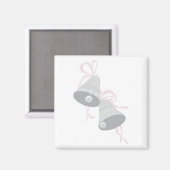 Twee gedecorbeerde zilveren weddenschappen met pot magneet (Voorkant / Achterkant)