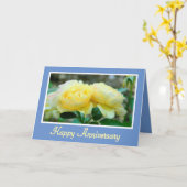 TWEE GEEL ROSES/HAPPY-JUBILEUM/GROTE KOEPEL KAART (Gele Bloem)