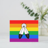 Twee-Geest LGBTQ+ Pride-vlag Briefkaart (Staand voorkant)