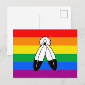 Twee-Geest LGBTQ+ Pride-vlag Briefkaart (Voorkant / Achterkant)
