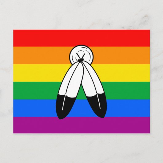 Twee-Geest LGBTQ+ Pride-vlag Briefkaart (Voorkant)