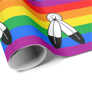 Twee-Geest LGBTQ+ Pride-vlag Cadeaupapier