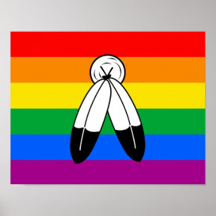 Twee-Geest LGBTQ+ Pride-vlag Poster