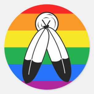 Twee-Geest LGBTQ+ Pride-vlag Ronde Sticker