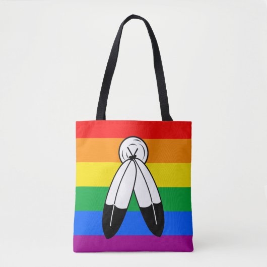Twee-Geest LGBTQ+ Pride-vlag Tote Bag (Voorkant)