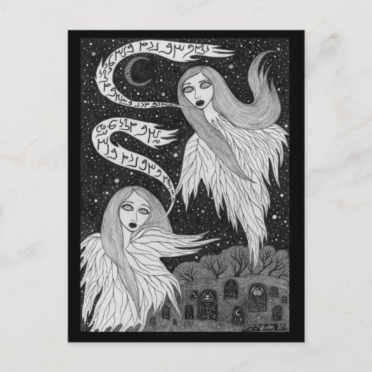 Twee geesten Briefkaart (Voorkant)