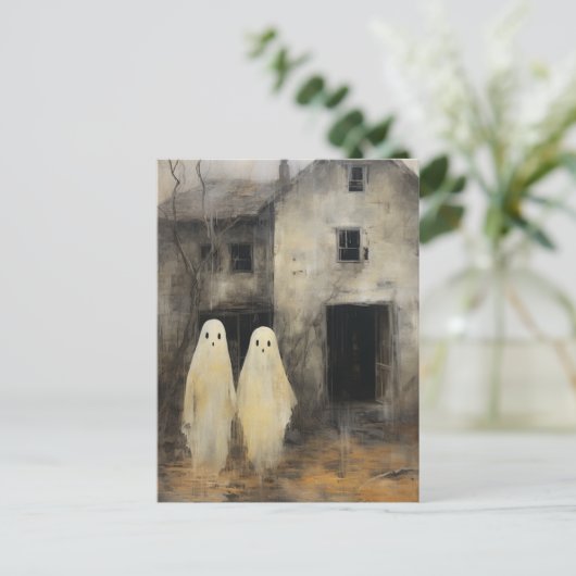 Twee geesten  schilderij briefkaart (Staand voorkant)