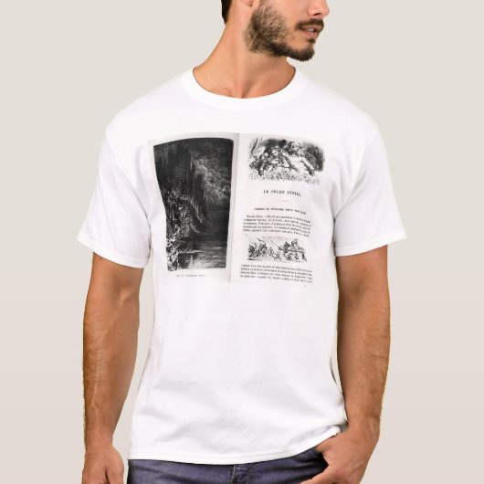 Twee geïllustreerde pagina's met 'Les Contes' T-shirt (Voorkant)