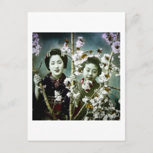 Twee Geisha  Japan in Blossom Japans Briefkaart