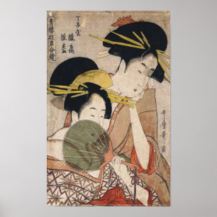 Twee Geisha Japanse  Kunst Poster