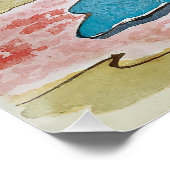 Twee geisha onder een bloeiende kersenboom perfect poster (Hoek)