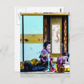 Twee geisha-roken voor het  Japan Briefkaart (Voorkant / Achterkant)