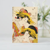Twee geisha's voor kunst bedankkaart (Staand voorkant)