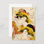 Twee geisha's voor kunst bedankkaart (Voorkant / Achterkant)