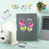 Twee geïsoleerde bloemen sticker (iPad Cover)