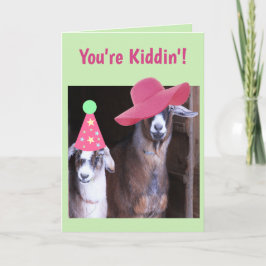 Twee geit Funny Birthday Kaart