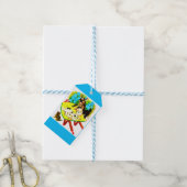 twee geiten één kitten cadeaulabel (Met Touw)