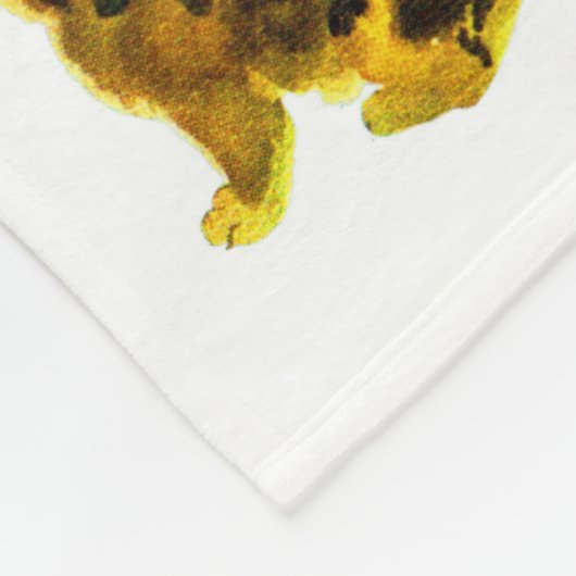 twee geiten één kitten fleece deken (Hoek)