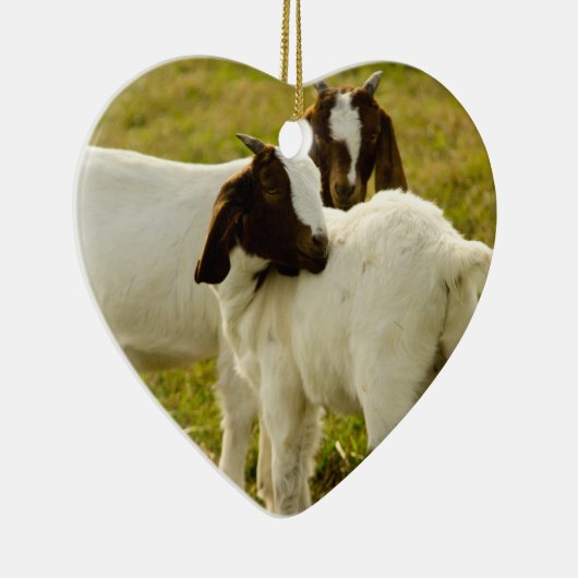 Twee geiten keramisch ornament (Rechts)