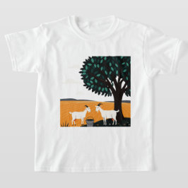 Twee geiten onder een boom t-shirt