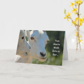 Twee geitjes lopen een Kaart in (Gele Bloem)