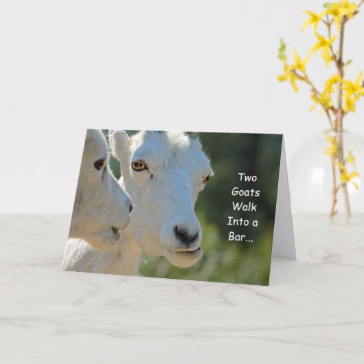 Twee geitjes lopen een Kaart in (Gele Bloem)