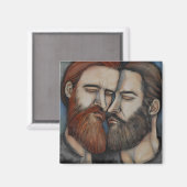 Twee gekaarde Mannen Magneet (Voorkant / Achterkant)