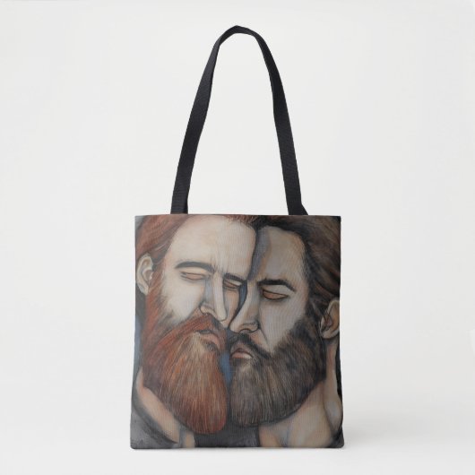 Twee gekaarde Mannen Tote Bag (Voorkant)