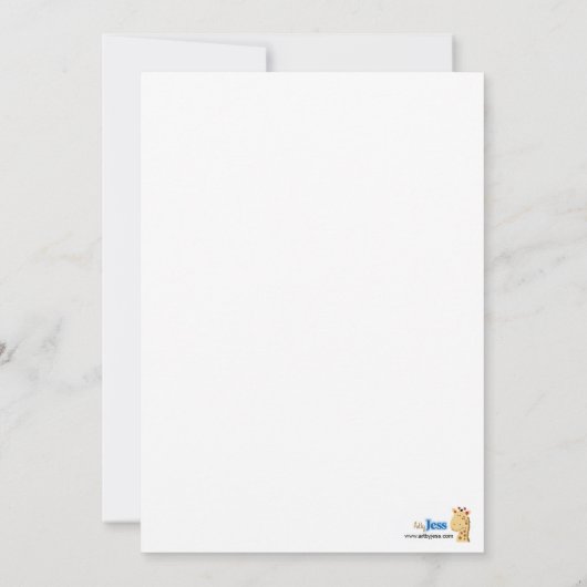 Twee Gekke apen Baby shower 5 x 7 Kaart (Achterkant)