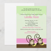 Twee Gekke apen Baby shower 5 x 7 Kaart (Voorkant / Achterkant)