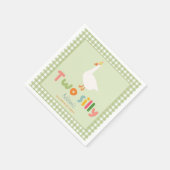 Twee Gekke boerderijgans 2e verjaardag Servet (Hoek)