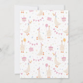 Twee Gekke Gans 2e verjaardag Uitnodiging Meisje R (Achterkant)