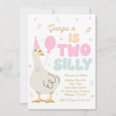 Twee Gekke Gans 2e Verjaardagsfeest Voorjaarsverja Kaart (Voorkant)