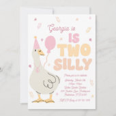 Twee Gekke Gans 2e Verjaardagsfeest Voorjaarsverja Kaart (Voorkant)