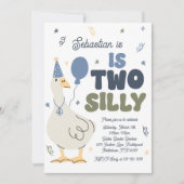 Twee Gekke Gans 2e Verjaardagsfeest Voorjaarsverja Kaart (Voorkant)